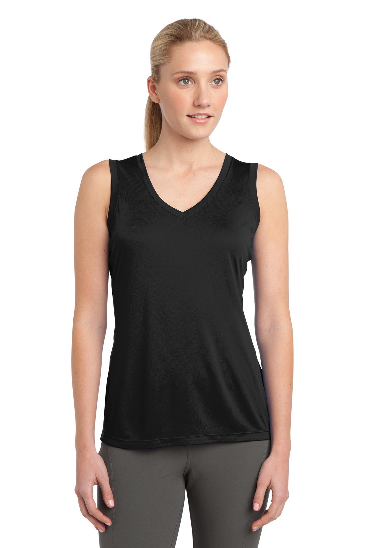 Sport-Tek ®  Ladies Sleeveless PosiCharge ®  Competitor™ V-Neck Tee. LST352