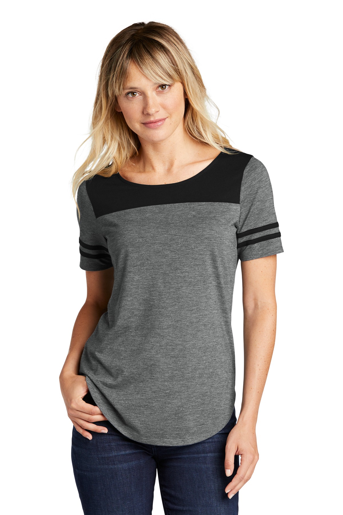 Sport-Tek  ®  Ladies PosiCharge  ®  Tri-Blend Wicking Fan Tee. LST403