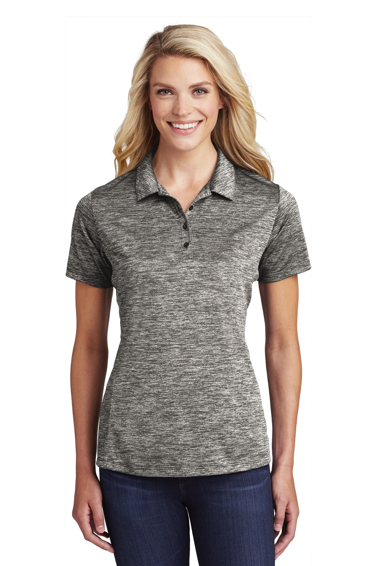 Sport-Tek  ®  Ladies PosiCharge  ®  Electric Heather Polo. LST590