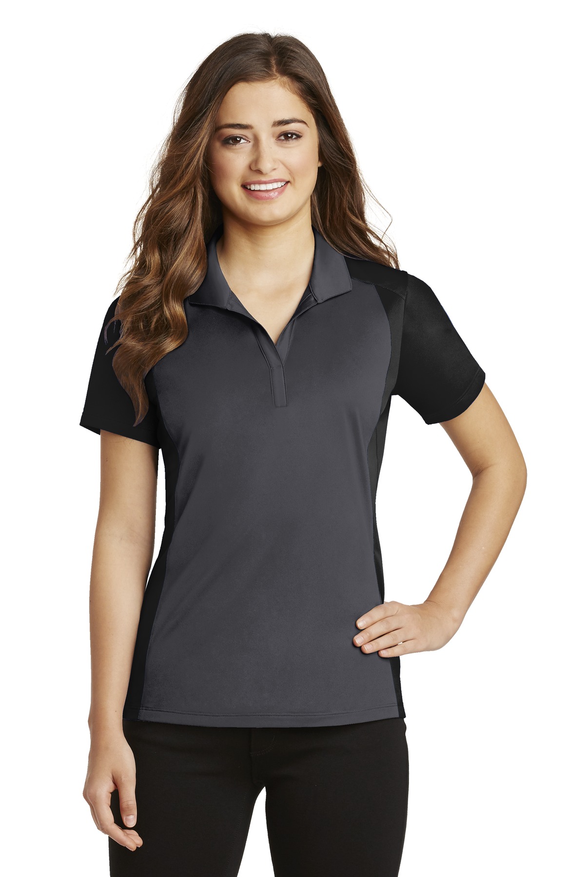 Sport-Tek ®  Ladies Colorblock Micropique Sport-Wick ®  Polo. LST652