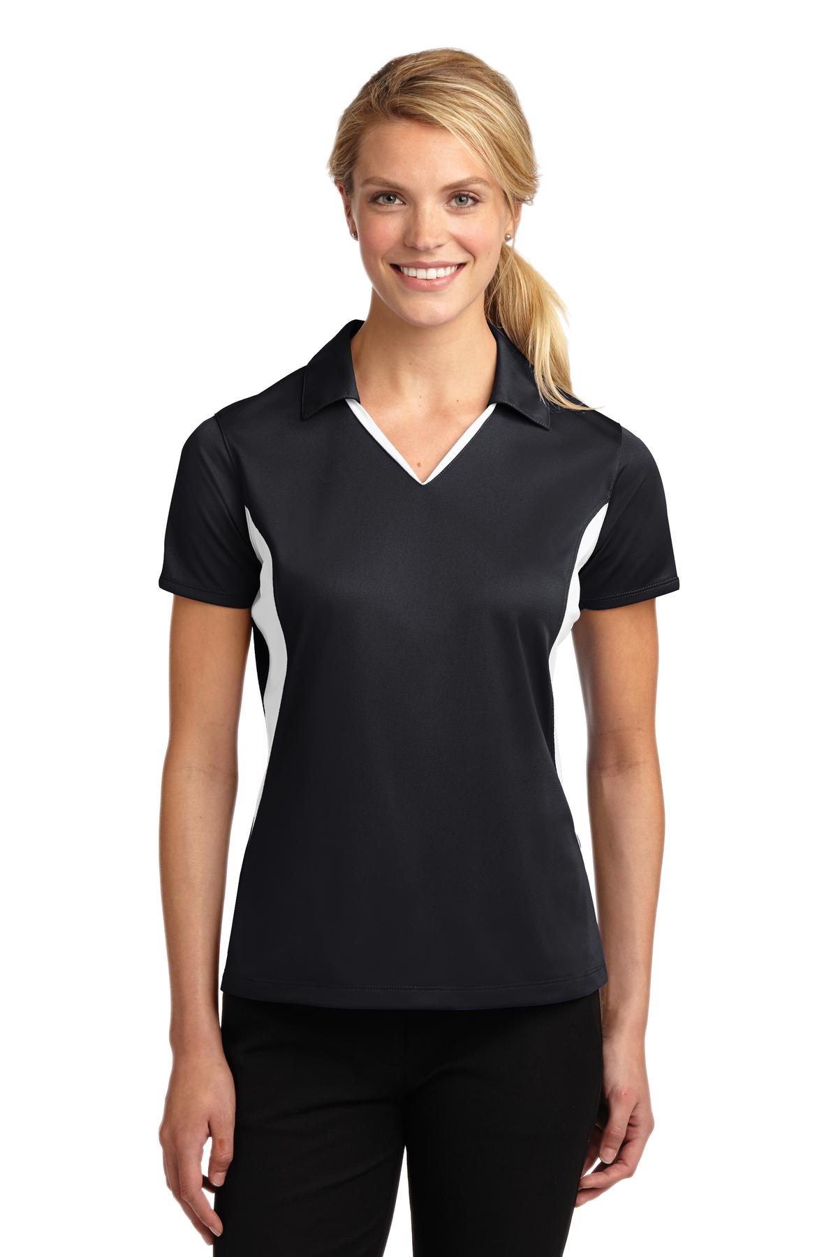 Sport-Tek ®  Ladies Side Blocked Micropique Sport-Wick ®  Polo. LST655