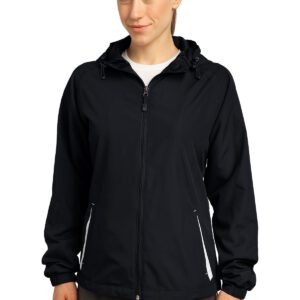 Sport-Tek ®  Ladies Colorblock Hooded Raglan Jacket. LST76
