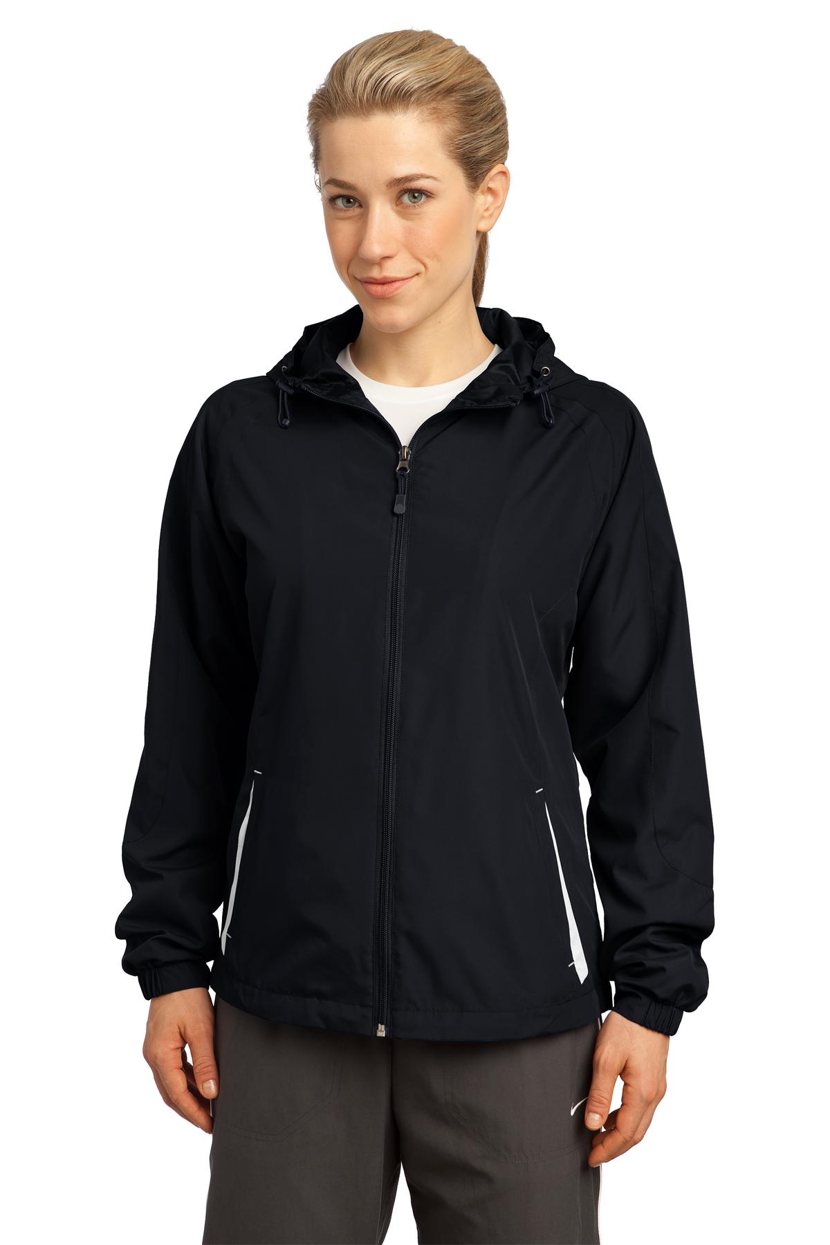 Sport-Tek ®  Ladies Colorblock Hooded Raglan Jacket. LST76