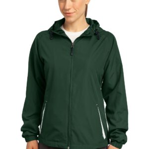 Sport-Tek ®  Ladies Colorblock Hooded Raglan Jacket. LST76