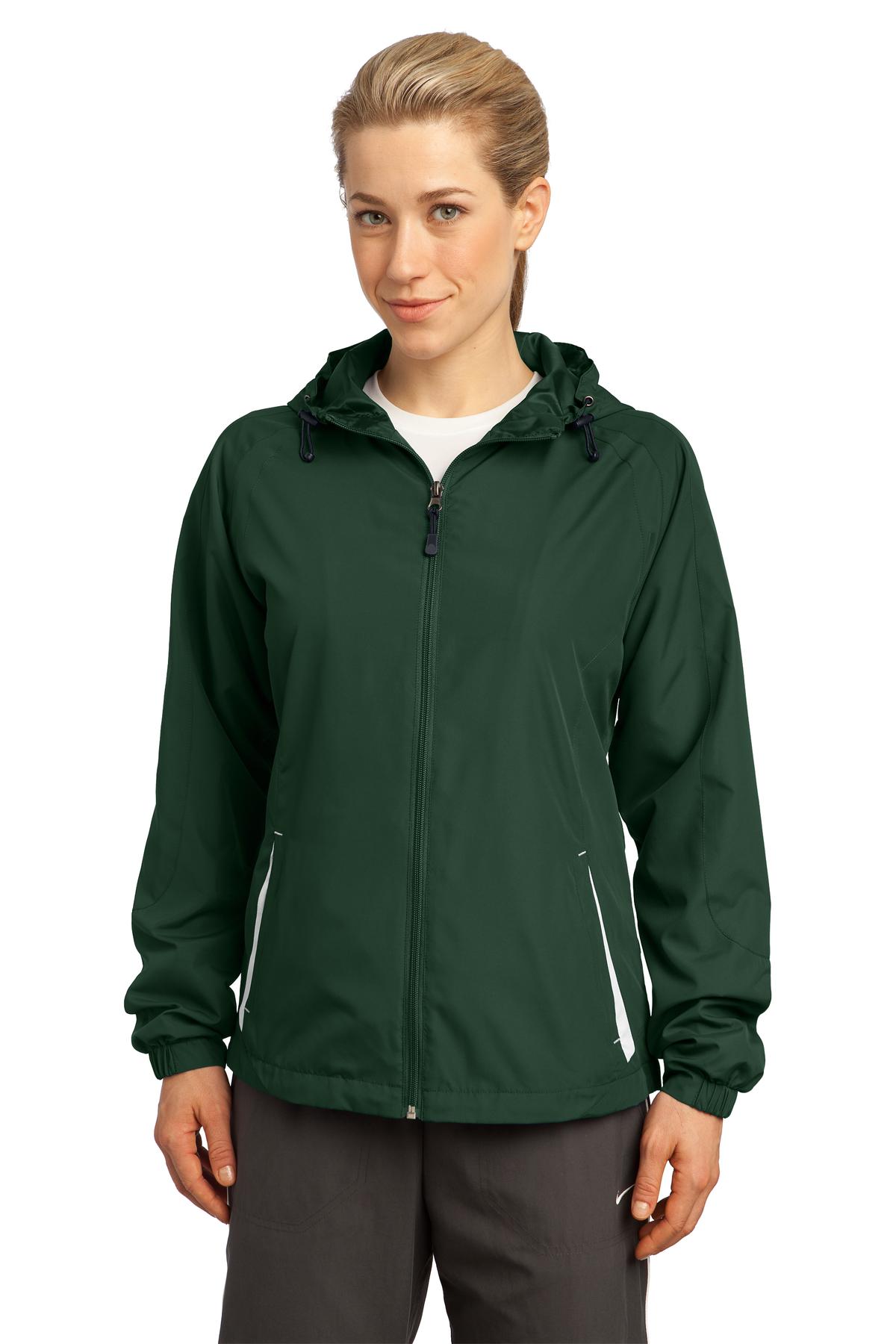 Sport-Tek ®  Ladies Colorblock Hooded Raglan Jacket. LST76