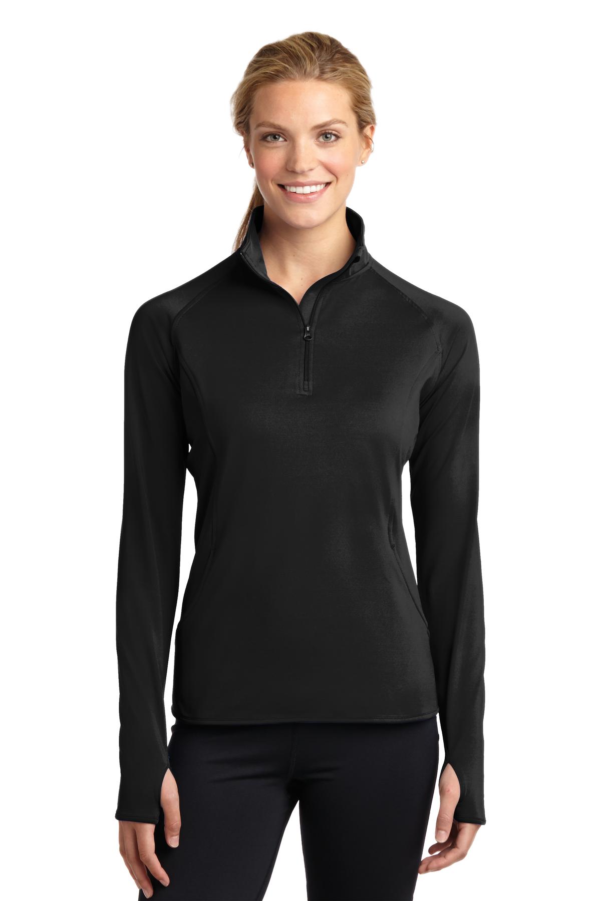 Sport-Tek ®  Ladies Sport-Wick ®  Stretch 1/2-Zip Pullover. LST850