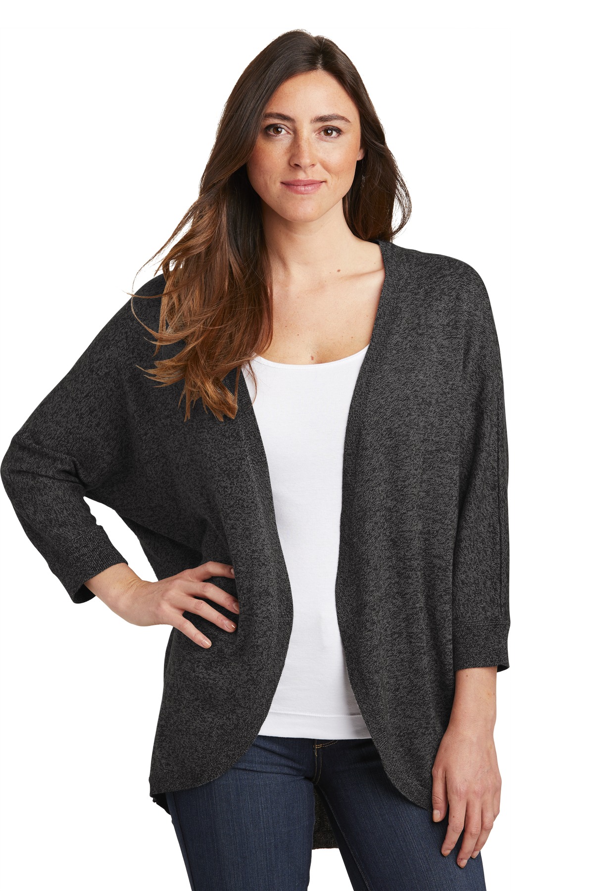 Port Authority  ®  Ladies Marled Cocoon Sweater. LSW416