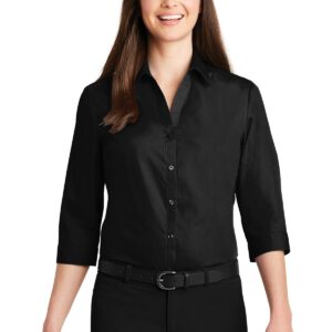 Port Authority ®  Ladies 3/4-Sleeve Carefree Poplin Shirt. LW102