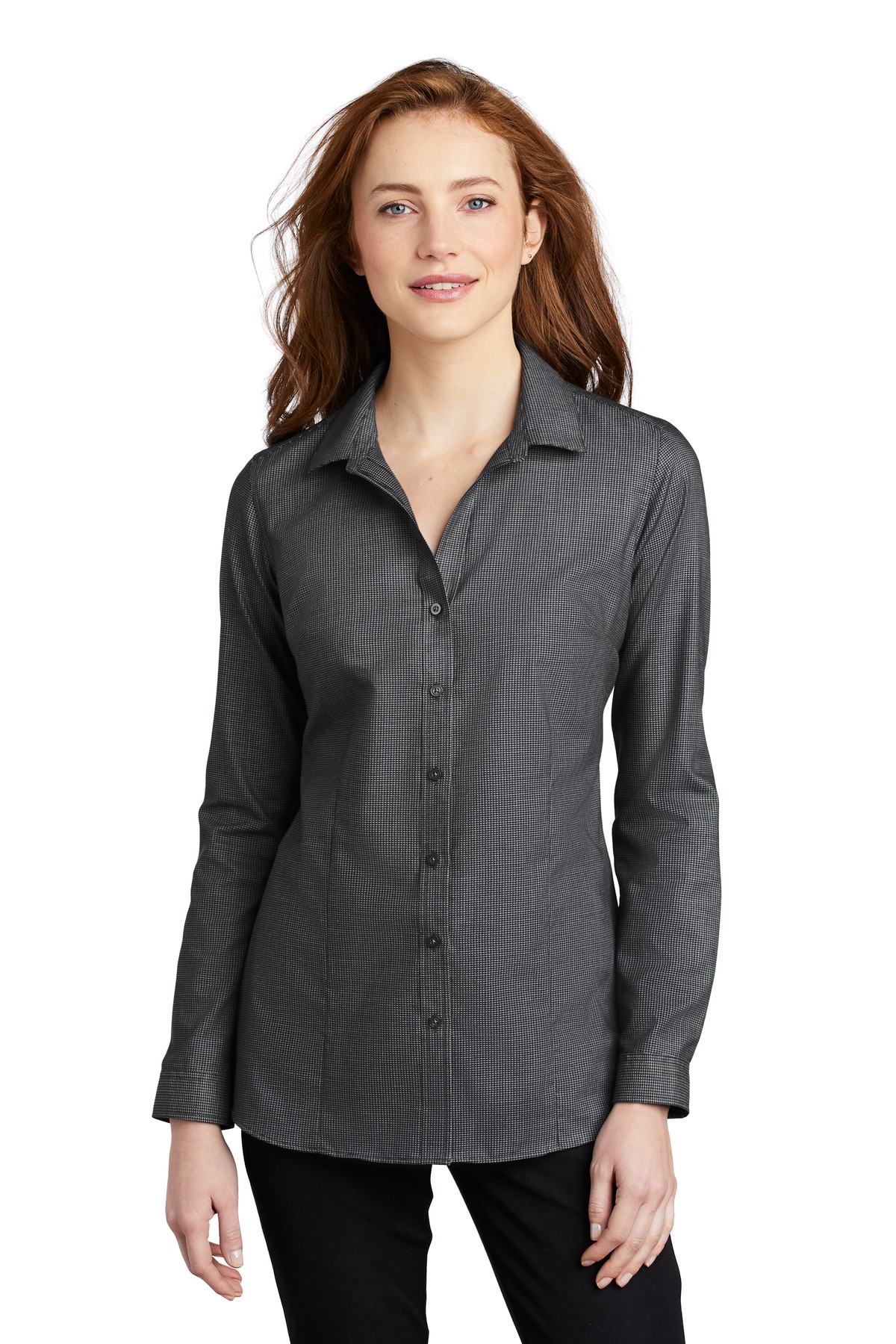 Port Authority  ®  Ladies Pincheck Easy Care Shirt LW645