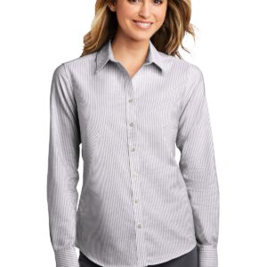 Port Authority  ®  Ladies SuperPro  ™  Oxford Stripe Shirt. LW657