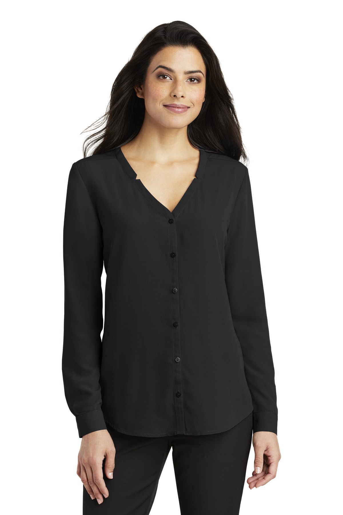 Port Authority ®  Ladies Long Sleeve Button-Front Blouse. LW700