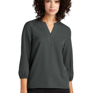 Coming In Spring MERCER+METTLE ™  Women’s Stretch Crepe 3/4-Sleeve Blouse MM2011