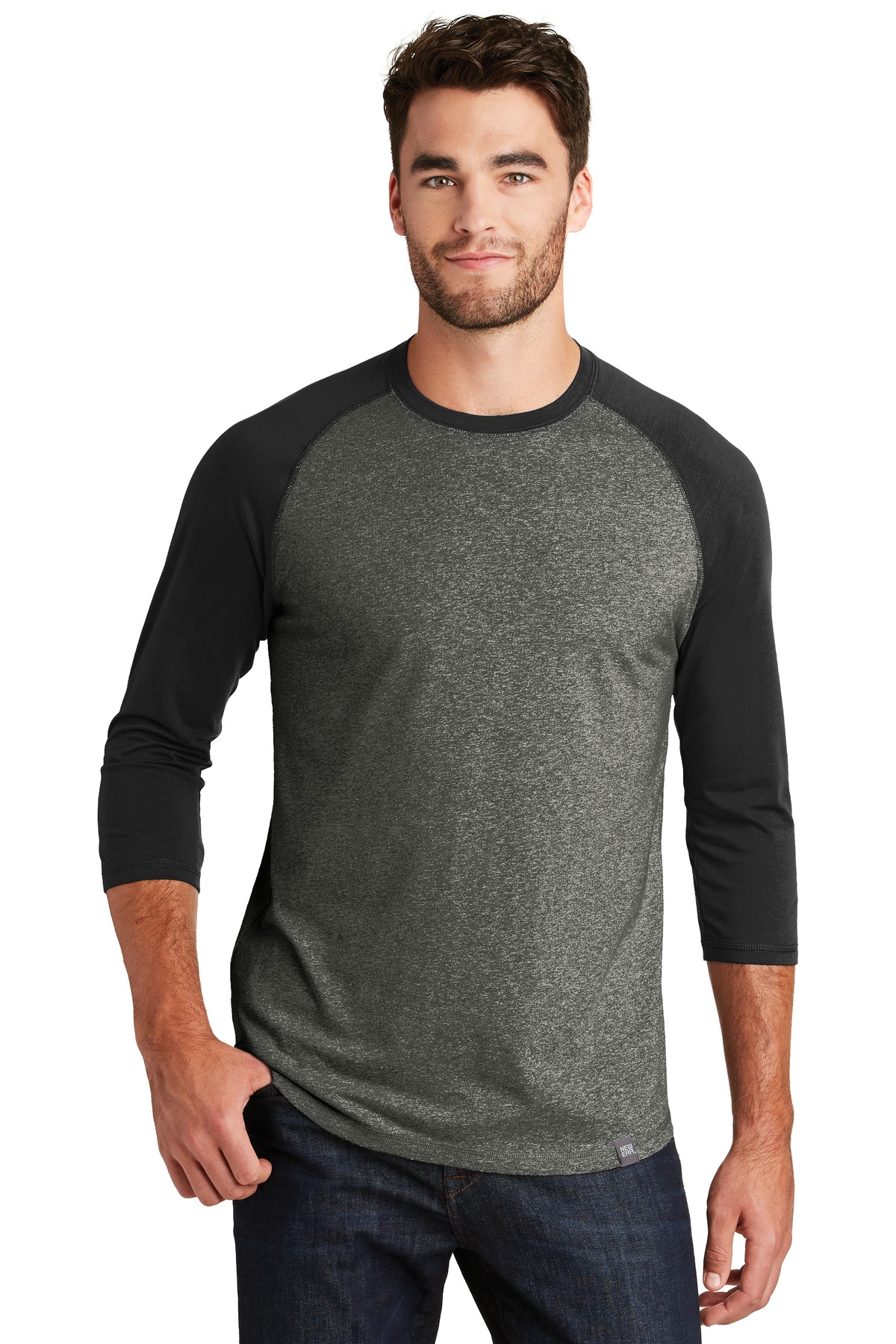 New Era  ®  Heritage Blend 3/4-Sleeve Baseball Raglan Tee. NEA104