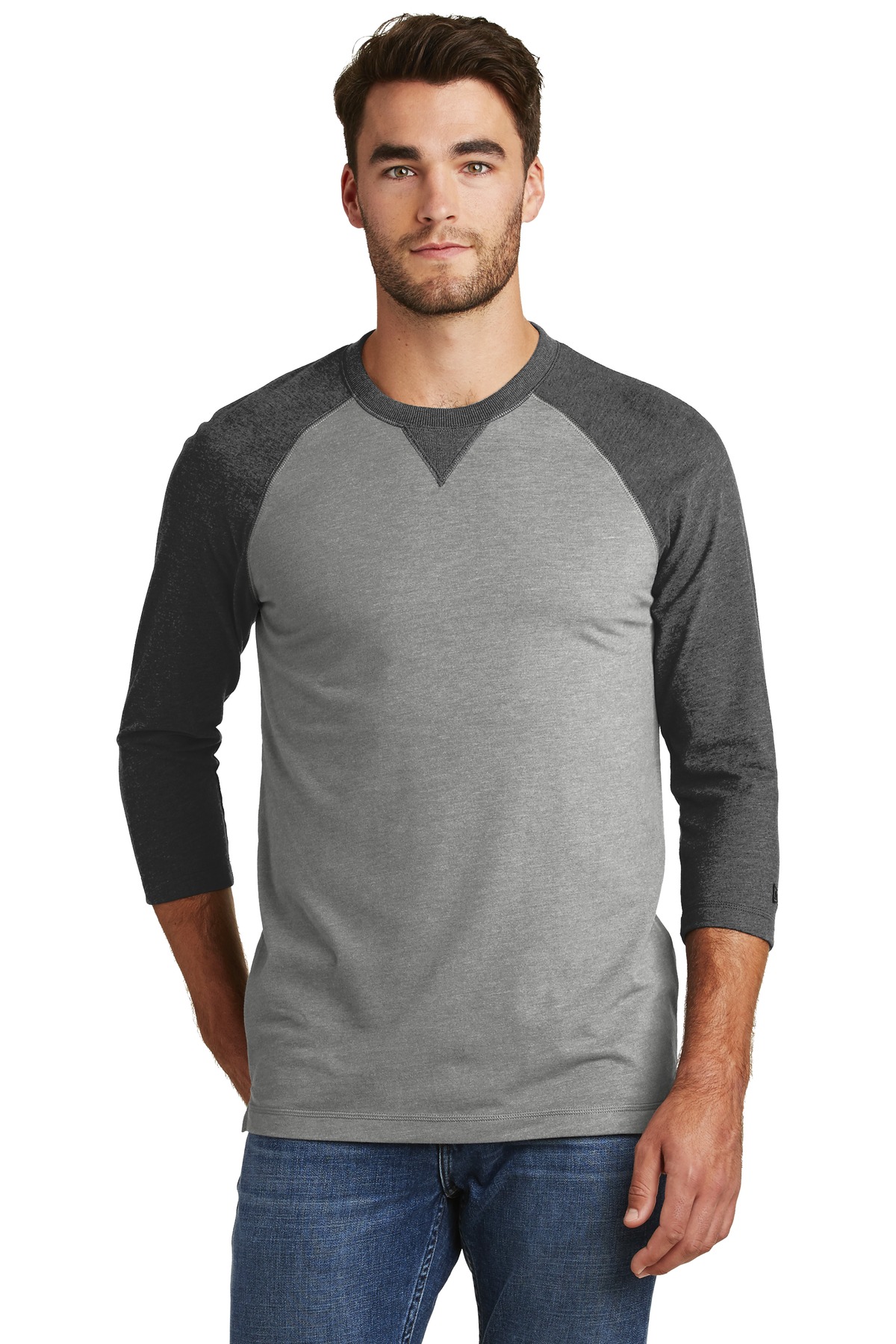 New Era  ®  Sueded Cotton Blend 3/4-Sleeve Baseball Raglan Tee. NEA121