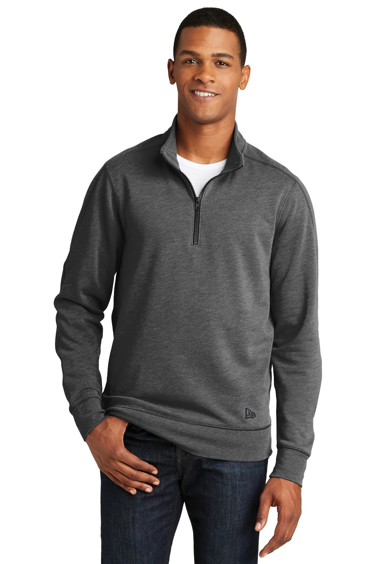 New Era  ®  Tri-Blend Fleece 1/4-Zip Pullover. NEA512