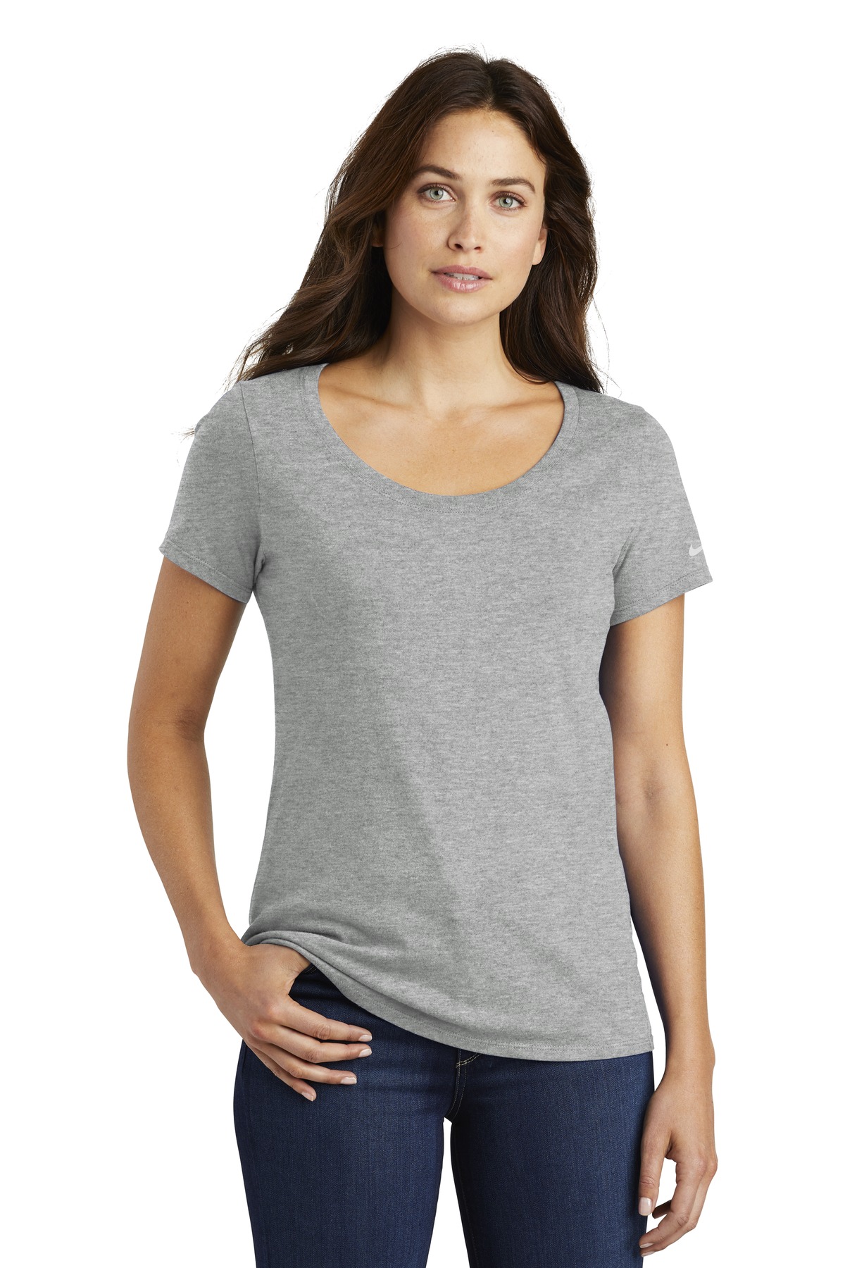 Nike Ladies Core Cotton Scoop Neck Tee. NKBQ5236