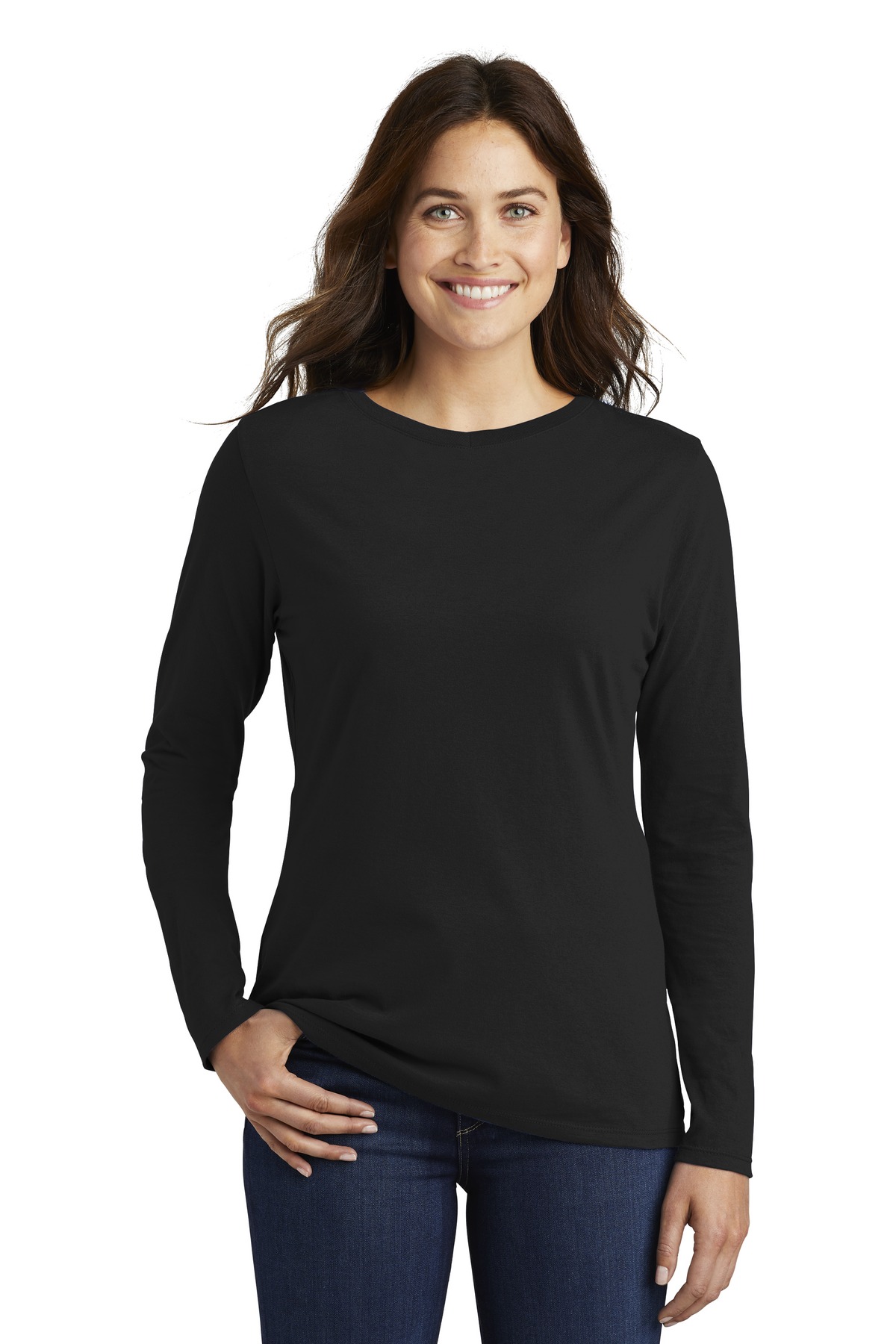 DISCONTINUED  Nike Ladies Core Cotton Long Sleeve Tee. NKCD7300