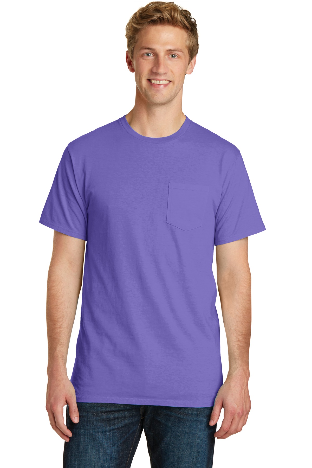 Port & Company ®  Beach Wash ™  Garment-Dyed Pocket Tee.  PC099P