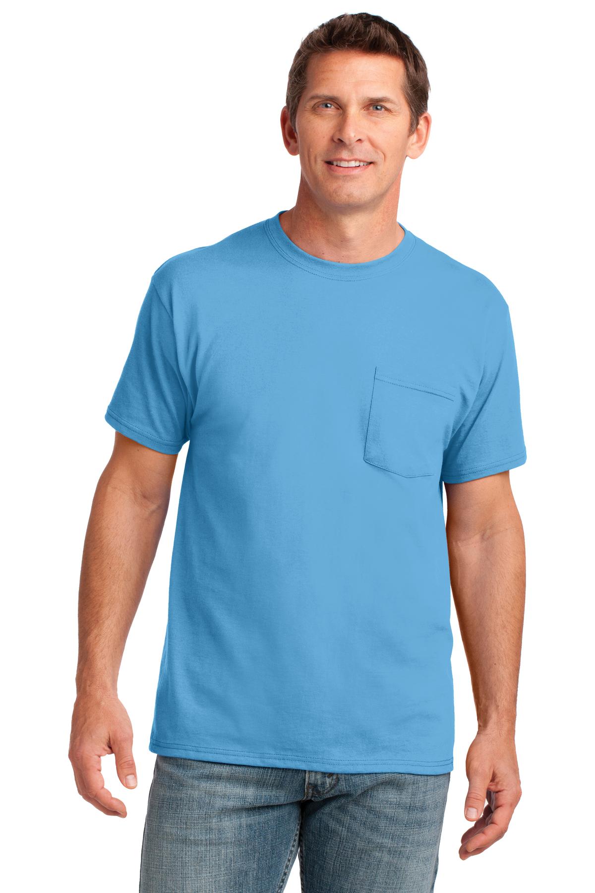 Port & Company ®  Core Cotton Pocket Tee. PC54P