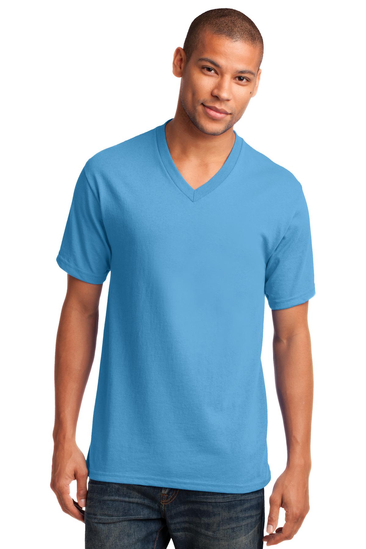 Port & Company ®  Core Cotton V-Neck Tee. PC54V