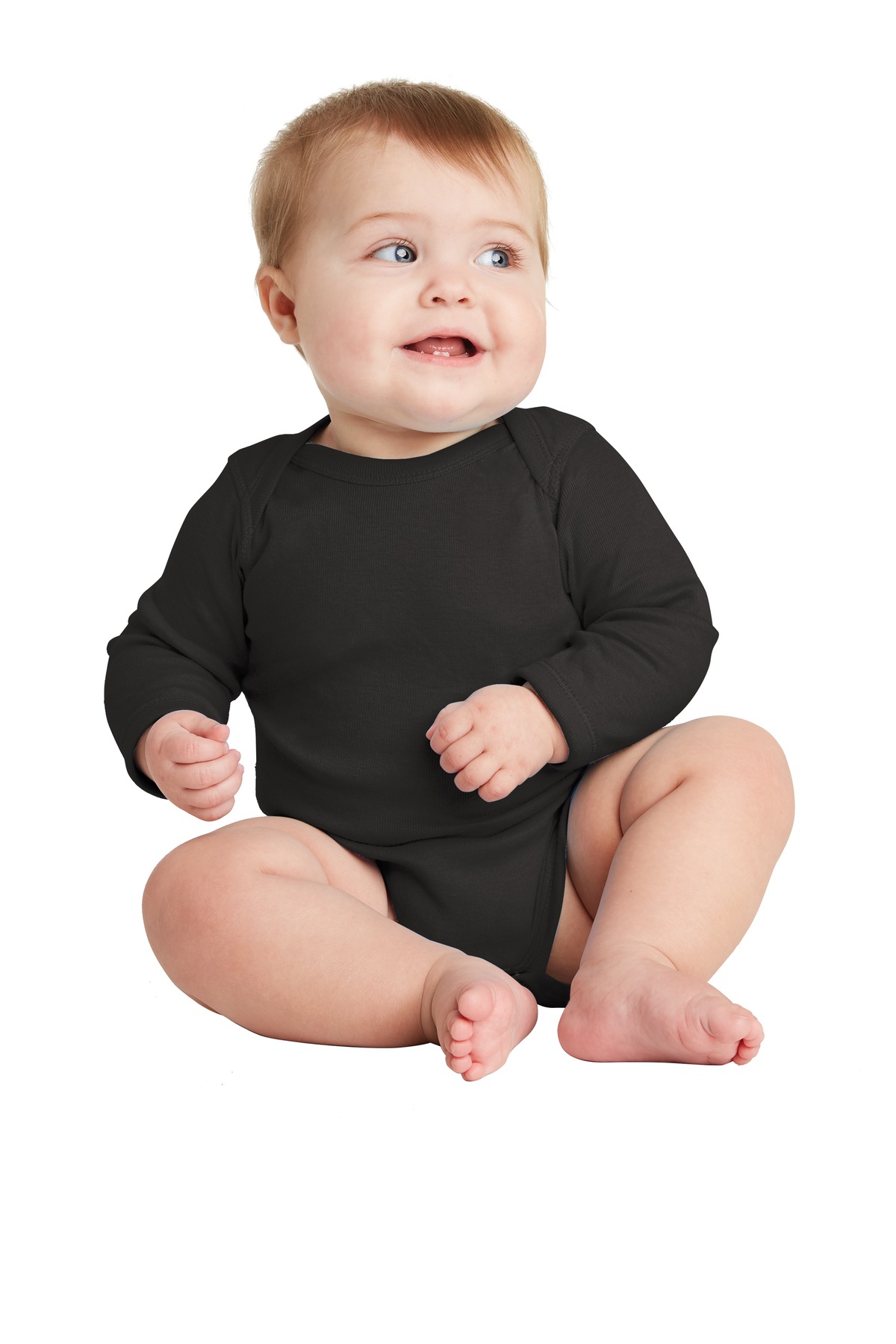 Rabbit Skins ™  Infant Long Sleeve Baby Rib Bodysuit. RS4411