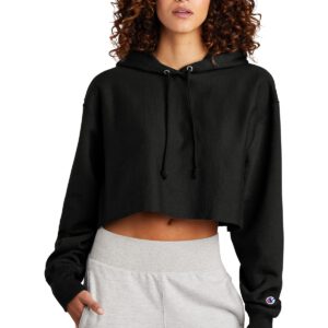 Champion  ®   Women’s Reverse Weave  ®   Cropped Cut-Off Hooded Sweatshirt RW01W