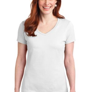 Hanes ®  Ladies Nano-T ®  Cotton V-Neck T-Shirt. S04V
