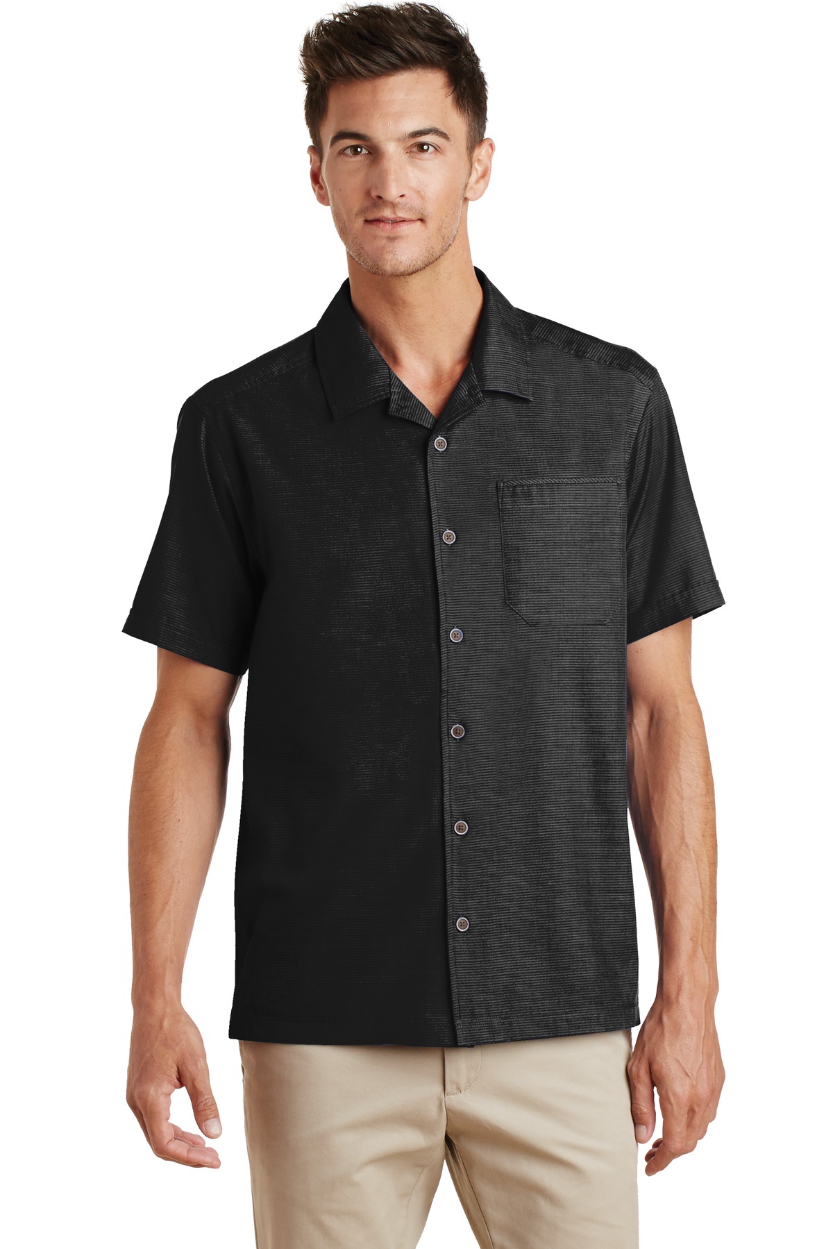 Port Authority ®  Textured Camp Shirt. S662