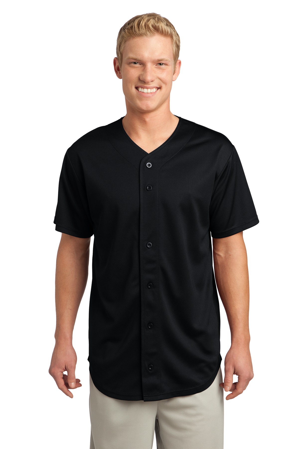 Sport-Tek ®  PosiCharge ®  Tough Mesh Full-Button Jersey. ST220