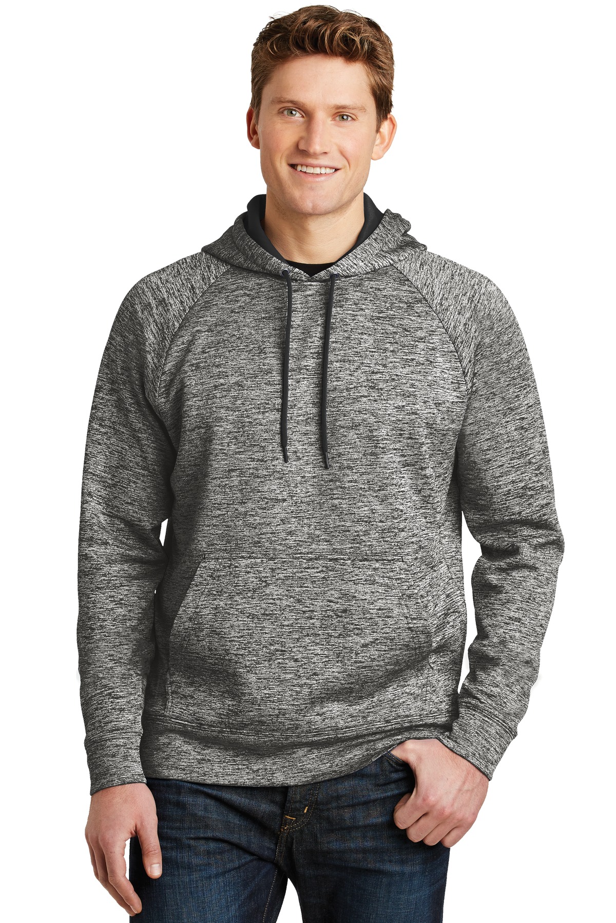 Sport-Tek ®  PosiCharge ®  Electric Heather Fleece Hooded Pullover. ST225