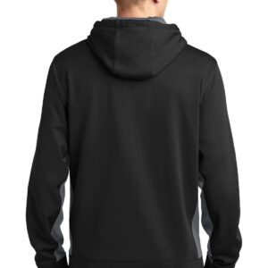 Sport-Tek ®  Sport-Wick ®  Fleece Colorblock Hooded Pullover. ST235