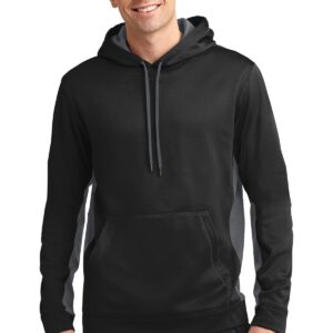 Sport-Tek ®  Sport-Wick ®  Fleece Colorblock Hooded Pullover. ST235