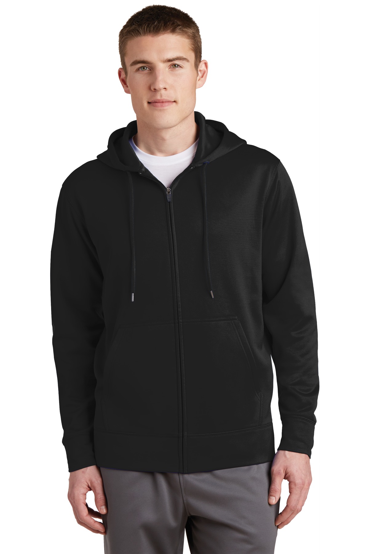 Sport-Tek ®  Sport-Wick ®  Fleece Full-Zip Hooded Jacket.  ST238