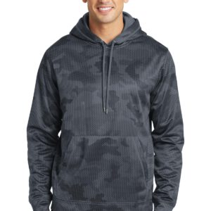 Sport-Tek ®  Sport-Wick ®  CamoHex Fleece Hooded Pullover. ST240