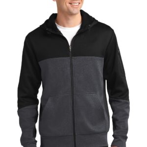 Sport-Tek ®  Tech Fleece Colorblock Full-Zip Hooded Jacket. ST245