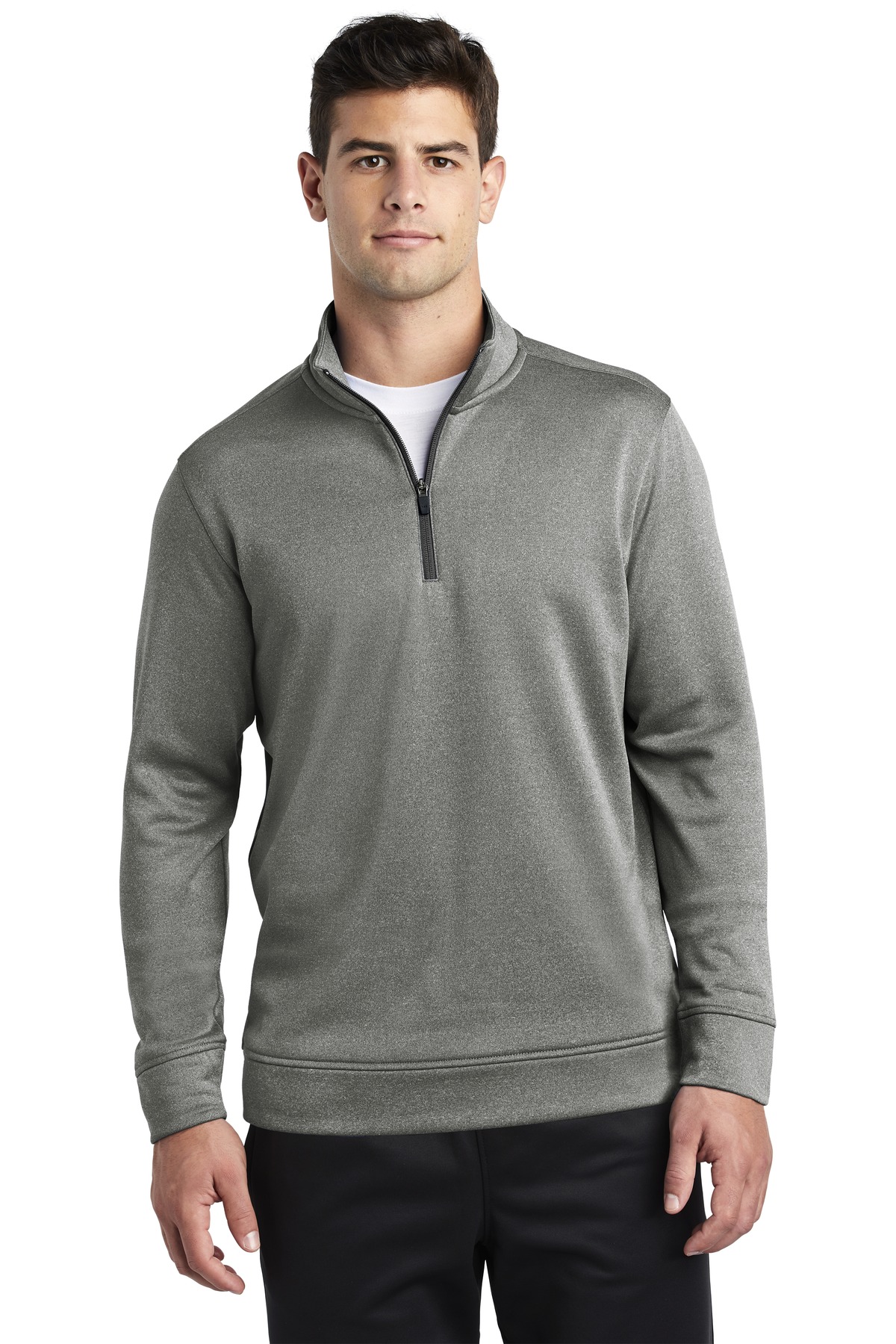 Sport-Tek  ®  PosiCharge  ®  Sport-Wick  ®  Heather Fleece 1/4-Zip Pullover. ST263