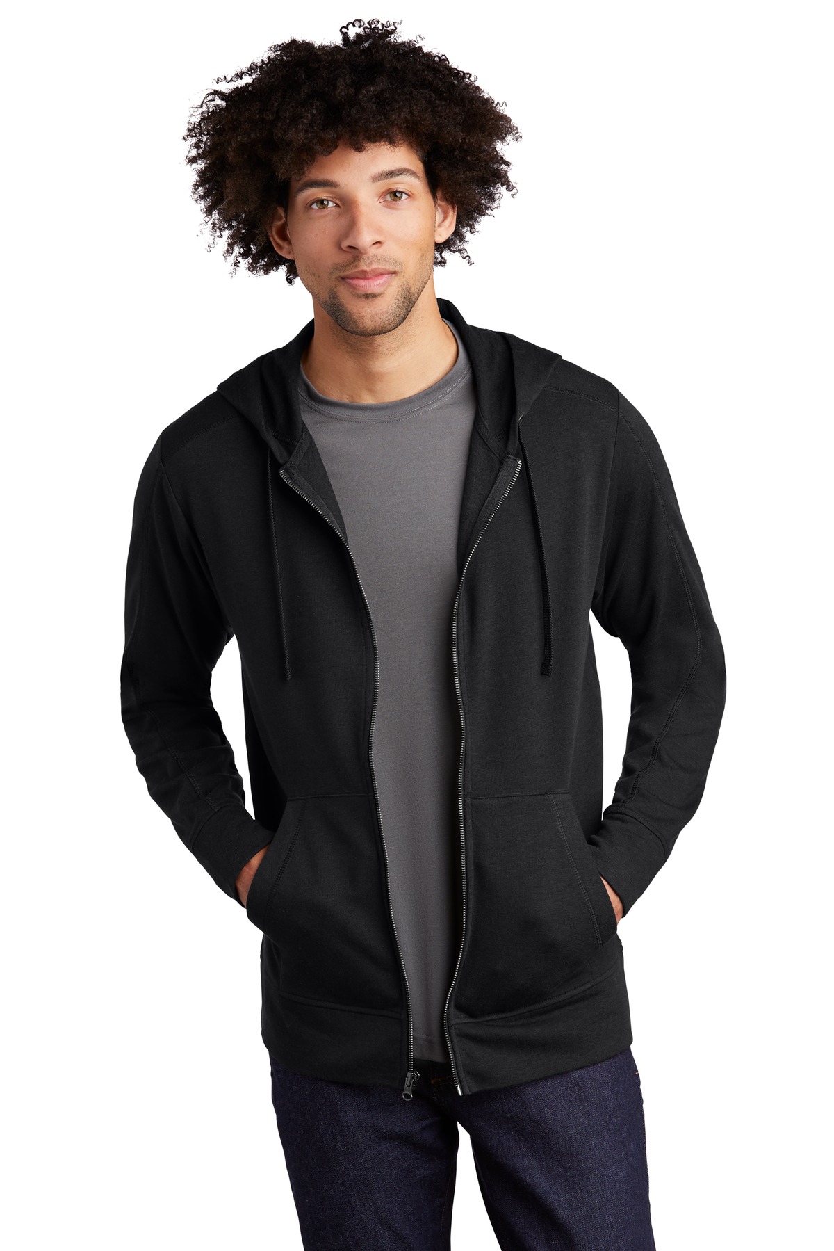 Sport-Tek  ®  PosiCharge  ®  Tri-Blend Wicking Fleece Full-Zip Hooded Jacket ST293