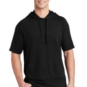 Sport-Tek  ®  PosiCharge  ®  Tri-Blend Wicking Fleece Short Sleeve Hooded Pullover ST297
