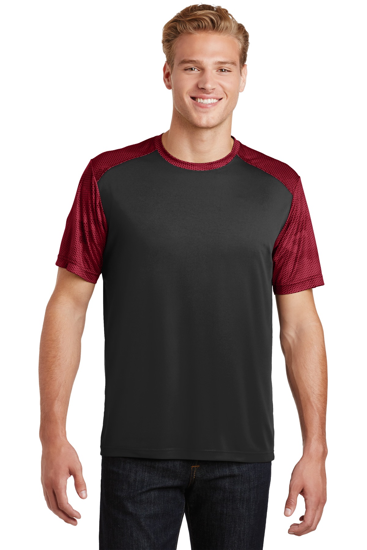 Sport-Tek ®  CamoHex Colorblock Tee. ST371