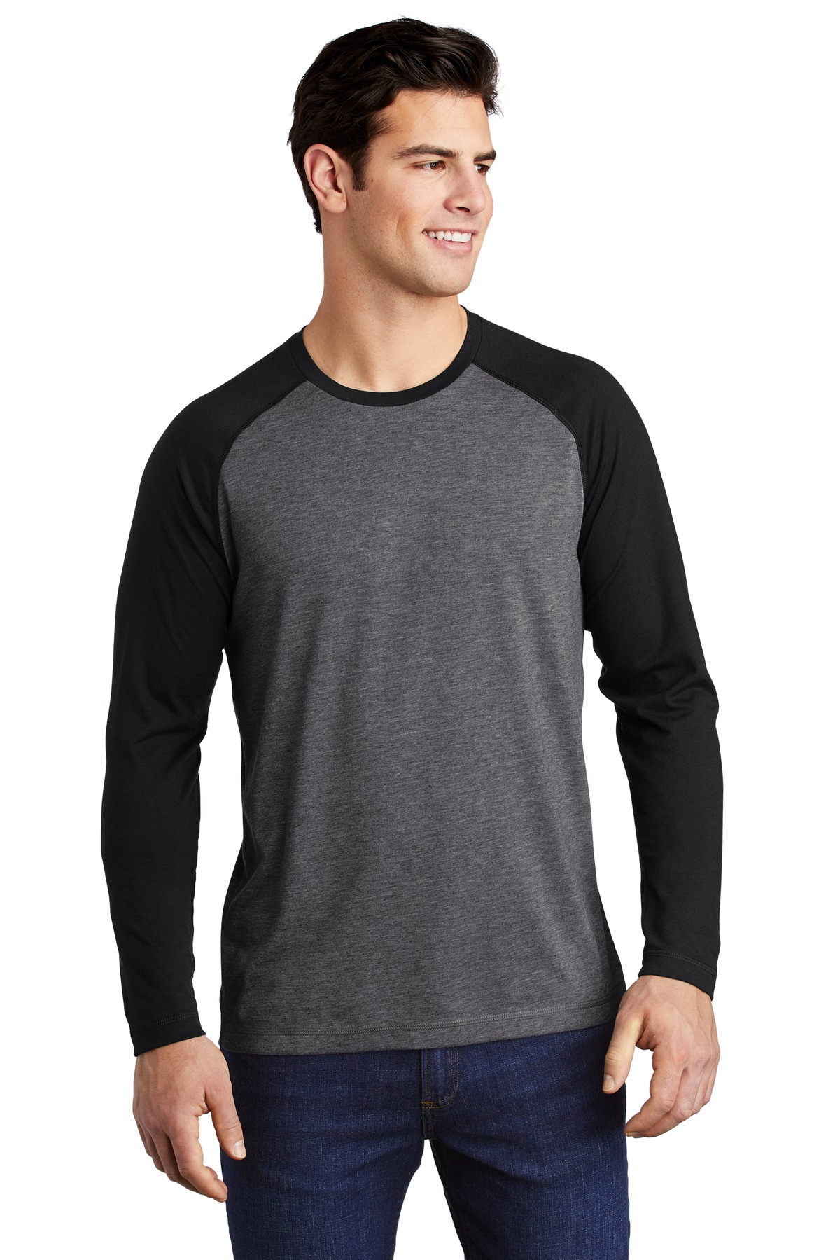 Sport-Tek  ®  PosiCharge  ®  Long Sleeve Tri-Blend Wicking Raglan Tee ST400LS