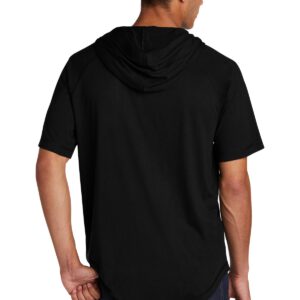 Sport-Tek  ®  PosiCharge  ®  Tri-Blend Wicking Short Sleeve Hoodie. ST404