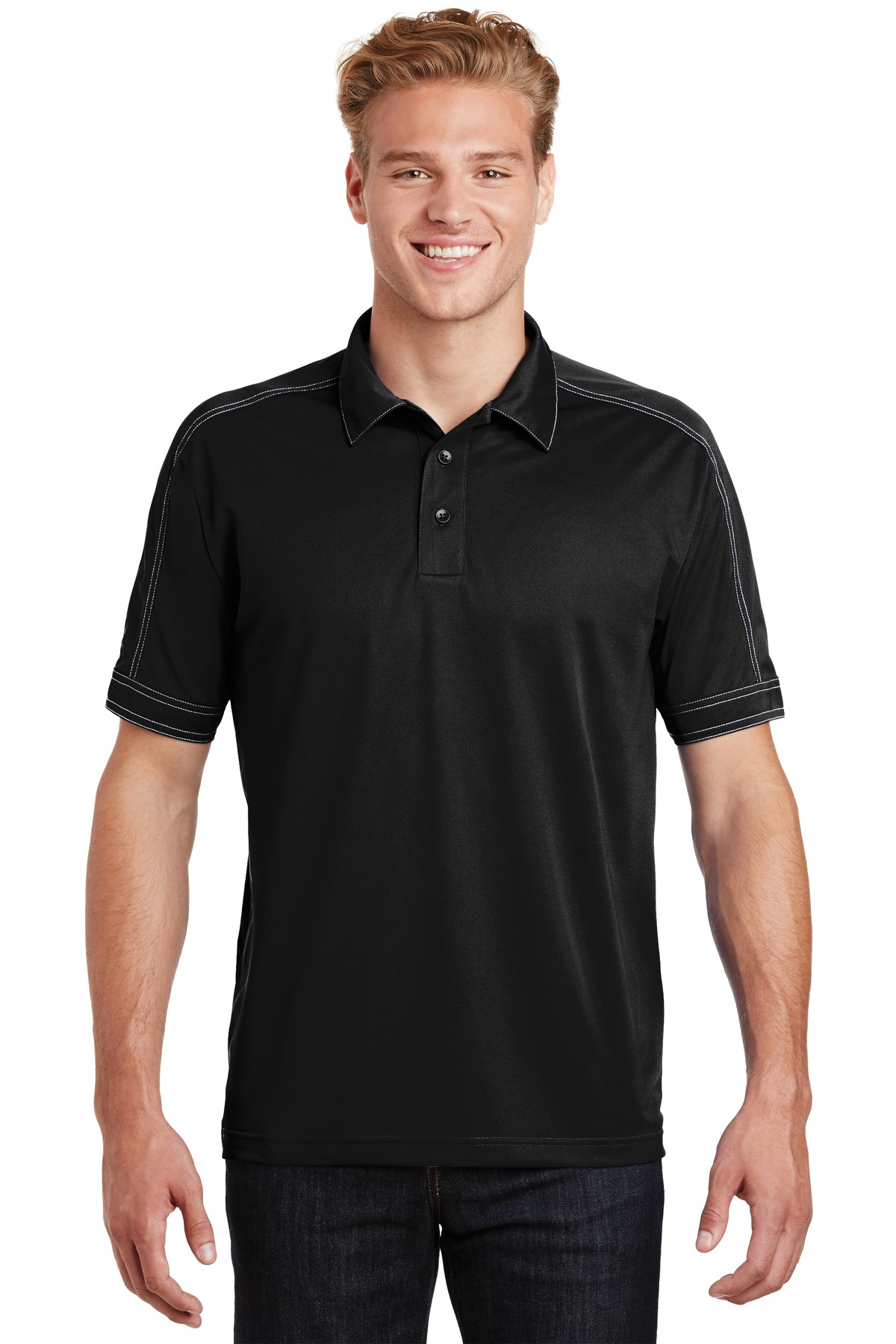 Sport-Tek ®  Contrast Stitch Micropique Sport-Wick ®  Polo. ST659