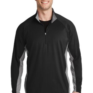 Sport-Tek ®  Sport-Wick ®  Stretch Contrast 1/2-Zip Pullover. ST854