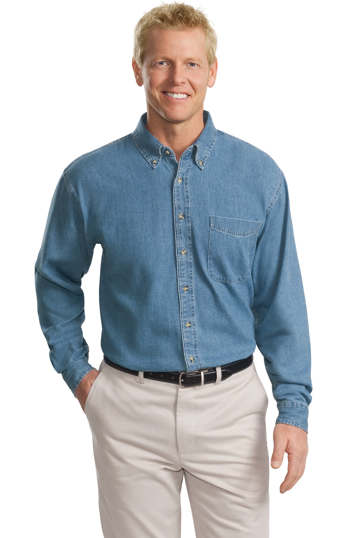 Port Authority ®  Tall Long Sleeve Denim Shirt. TLS600