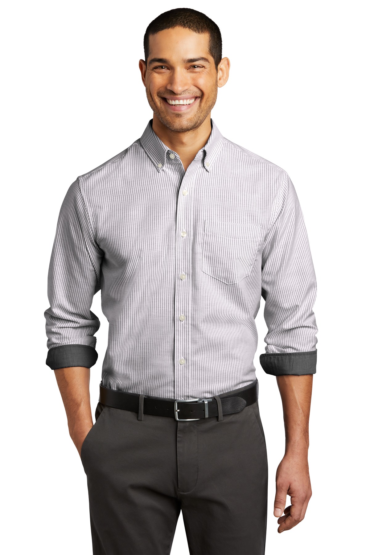 Port Authority  ®  SuperPro™  Oxford Stripe Shirt. W657