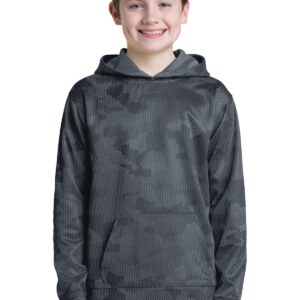 Sport-Tek ®  Youth Sport-Wick ®  CamoHex Fleece Hooded Pullover.  YST240