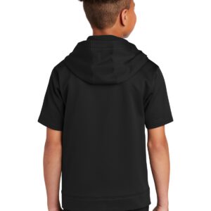 Sport-Tek  ®  Youth Sport-Wick  ®  Fleece Short Sleeve Hooded Pullover. YST251