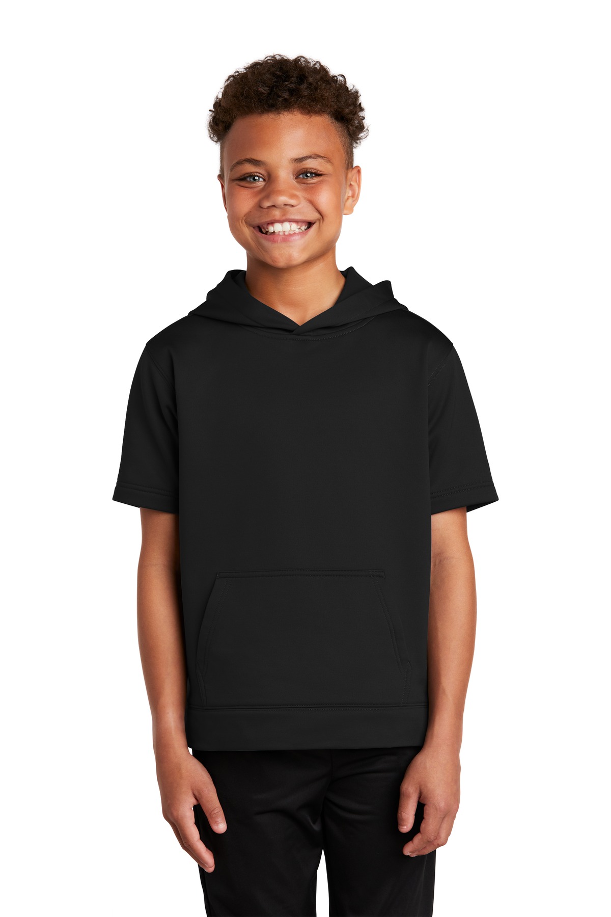 Sport-Tek  ®  Youth Sport-Wick  ®  Fleece Short Sleeve Hooded Pullover. YST251