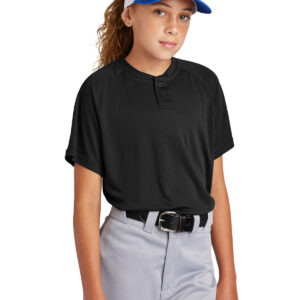 Sport-Tek ®  Youth PosiCharge ®  Competitor ™  2-Button Henley YST359