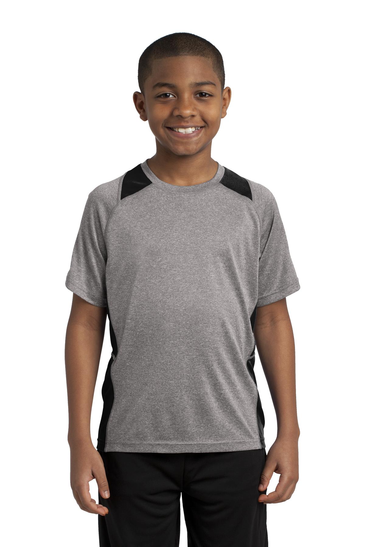 Sport-Tek ®  Youth Heather Colorblock Contender ™  Tee. YST361